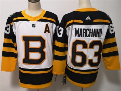 Boston Bruins #63 Brad Marchand White 2019 Winter Classic Jersey