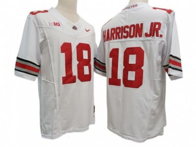 NCAA Ohio State Buckeyes #18 Marvin Harrison Jr. White Vapor F.U.S.E. Limited Jersey