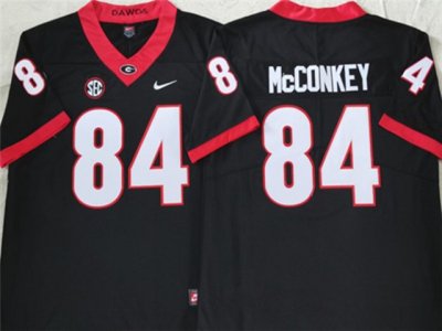 NCAA Georgia Bulldogs #84 Ladd McConkey Black College Football Jersey