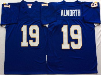 San Diego Chargers #19 Lance Alworth Throwback Blue Jersey