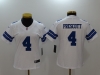 Women's Dallas Cowboys #4 Dak Prescott White Vapor Limited Jersey