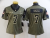 Women's Dallas Cowboys #7 Trevon Diggs 2021 Olive Salute To Service Limited Jersey