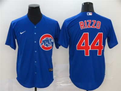 Chicago Cubs #44 Anthony Rizzo Blue Cool Base Jersey