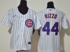 Youth Chicago Cubs #44 Anthony Rizzo White Cool Base Jersey