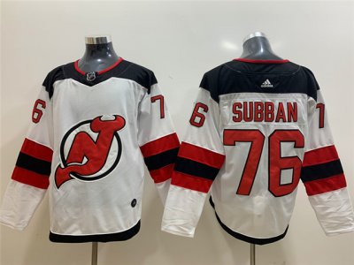 New Jersey Devils #76 P.K. Subban White Jersey
