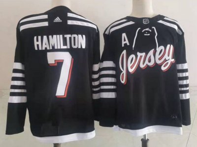 New Jersey Devils #7 Dougie Hamilton 2021/22 Alternate Black Jersey
