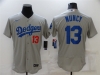 Los Angeles Dodgers #13 Max Muncy Alternate Gray Flex Base Jersey