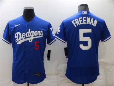 Los Angeles Dodgers #5 Freddie Freeman Royal Blue Flex Base Jersey