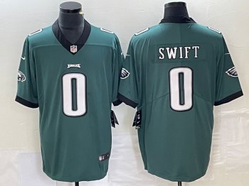 Philadelphia Eagles #0 D'Andre Swift Green Vapor Limited Jersey