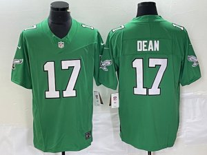 Philadelphia Eagles #17 Nakobe Dean Kelly Green Vapor F.U.S.E. Limited Jersey