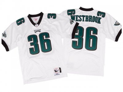 Philadelphia Eagles #36 Brian Westbrook Throwback White Jersey