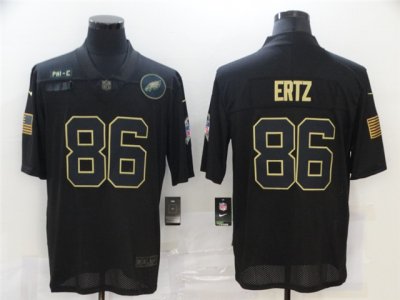 Philadelphia Eagles #86 Zach Ertz 2020 Black Salute To Service Limited Jersey