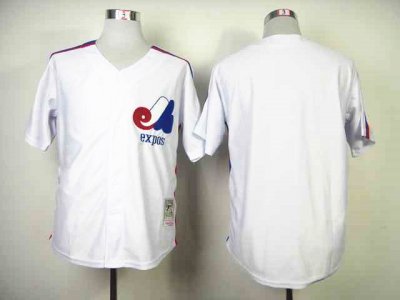 Montreal Expos Blank White Throwback Team Jersey
