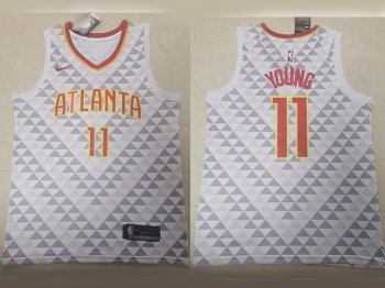 Atlanta Hawks #11 Trae Young White Swingman Jersey