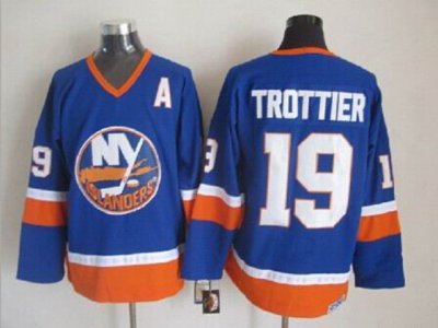 New York Islanders #19 Bryan Trottier CCM Vintage Blue Jersey