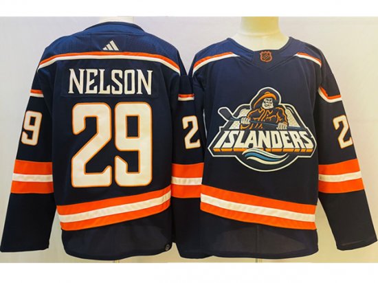 New York Islanders #29 Brock Nelson Blue 2022/23 Retro Jersey