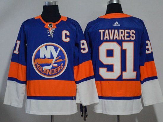 Women's Youth New York Islanders #91 John Tavares Blue Jersey