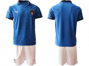 National Italy Blank Home Blue 2020/21 Soccer Jersey