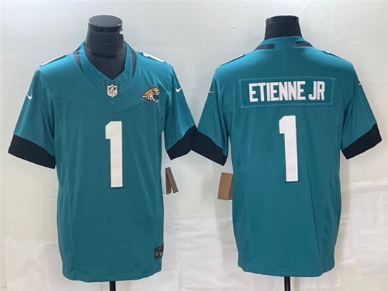 Jacksonville Jaguars #1 Travis Etienne Teal Vapor F.U.S.E. Limited Jerse