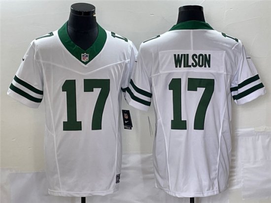 New York Jets #17 Garrett Wilson Legacy White Vapor F.U.S.E. Limited Jersey