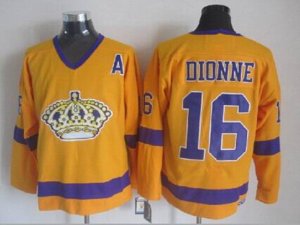 Los Angeles Kings #16 Marcel Dionne 1970's Vintage CCM Gold Jersey