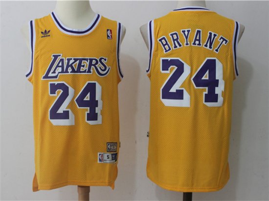 Los Angeles Lakers #24 Kobe Bryant Gold Hardwood Classic Jersey