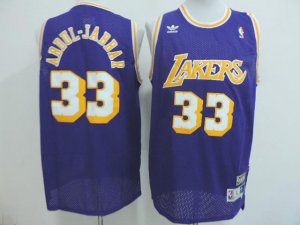 Los Angeles Lakers #33 Kareem Abdul-Jabbar Purple Hardwood Classic Jersey