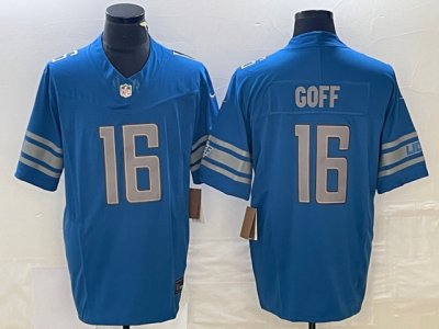 Detroit Lions #16 Jared Goff Blue Vapor F.U.S.E. Limited Jersey