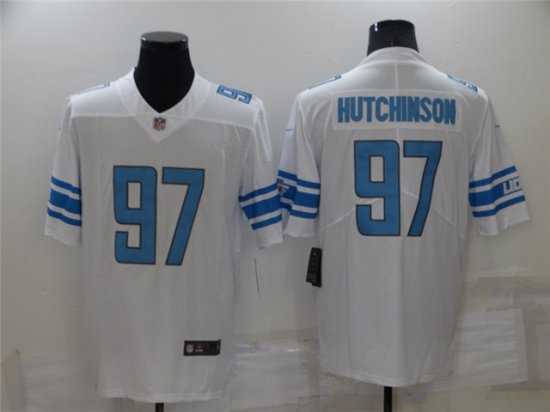 Detroit Lions #97 Aidan Hutchinson White Vapor Limited Jersey