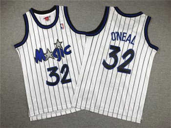 Youth Orlando Magic #32 Shaquille O'Neal 1993-94 White Hardwood Classics Jersey