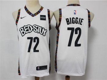 Brooklyn Nets #72 Biggie White City Edition Swingman Jersey