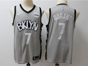 Brooklyn Nets #7 Kevin Durant 2019-20 Gray Statement Edition Swingman Jersey