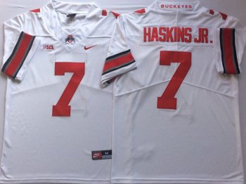 NCAA Ohio State Buckeyes #7 Dwayne Haskins Jr. White College Football Jersey