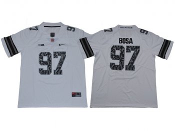 NCAA Ohio State Buckeyes #97 Joey Bosa White Shadow College Football Jersey