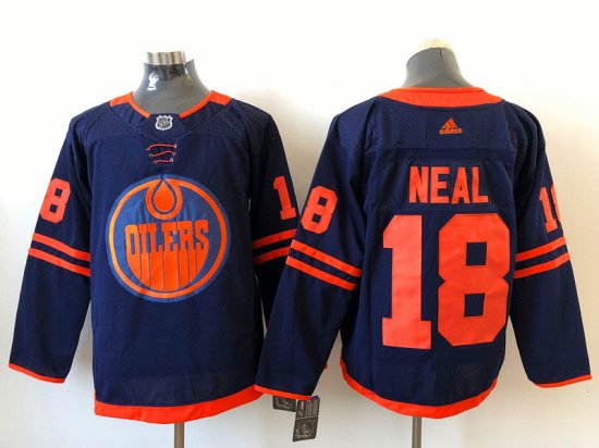 Edmonton Oilers #18 James Neal Alternate Dark Blue Jersey