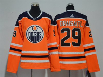 Women's Youth Edmonton Oilers #29 Leon Draisaitl Orange Jersey