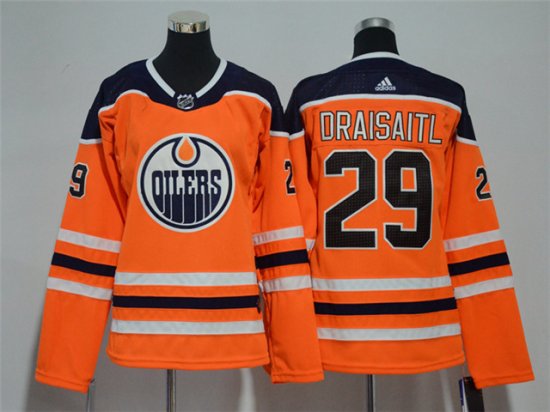 Women's Youth Edmonton Oilers #29 Leon Draisaitl Orange Jersey