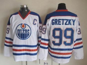 Edmonton Oilers #99 Wayne Gretzky 1987 CCM Vintage White Jersey