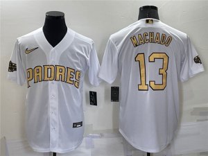 San Diego Padres #13 Manny Machado White 2022 MLB All-Star Game Cool Base Jersey