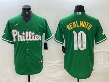 Philadelphia Phillies #10 J.T. Realmuto Green St.Patricks Limited Jersey