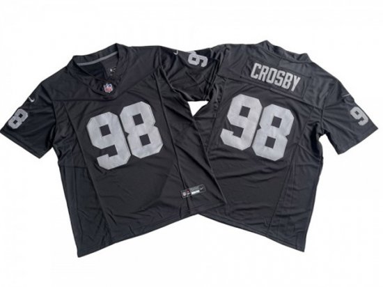 Las Vegas Raiders #98 Maxx Crosby Black Vapor F.U.S.E. Limited Jersey