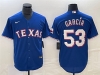 Texas Rangers #53 Adolis Garcia Royal Cool Base Jersey