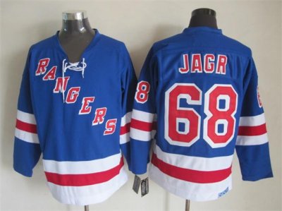 New York Rangers #68 Jaromir Jagr CCM Vintage Blue Jersey