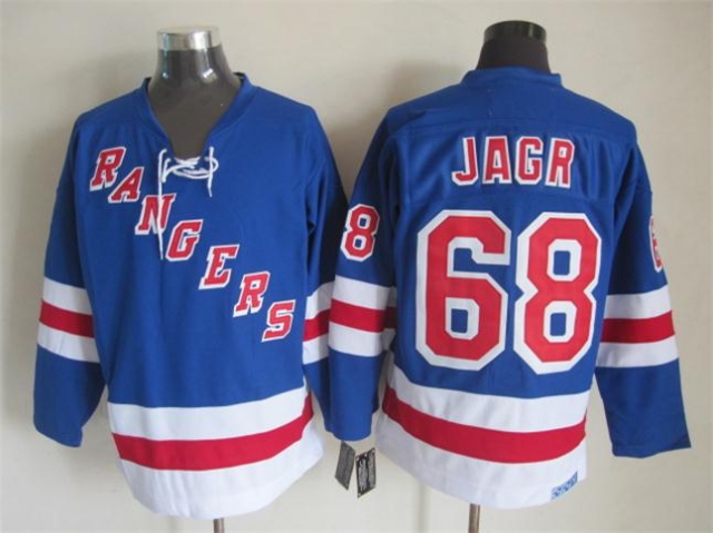 New York Rangers #68 Jaromir Jagr CCM Vintage Blue Jersey - Click Image to Close