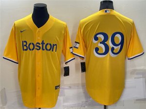 Boston Red Sox #39 Christian Arroyo Gold 2021 City Connect Cool Base Jersey