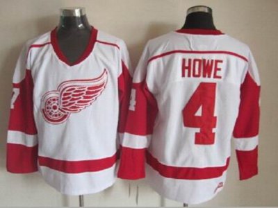 Detroit Red Wings #4 Syd Howe 2002 CCM Vintage White Jersey