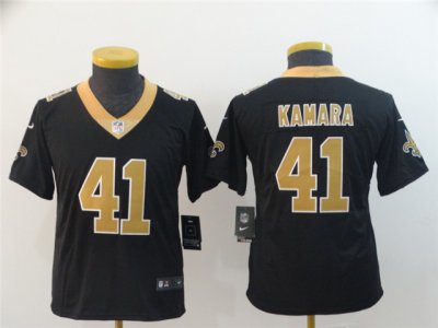 Youth New Orleans Saints #41 Alvin Kamara Black Vapor Limited Jersey