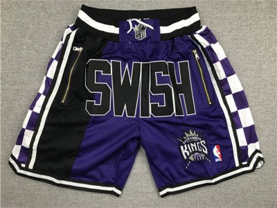 Sacramento Kings Just Don "Swish" Purple Basketball Shorts