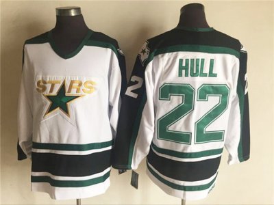 Dallas Stars #22 Brett Hull 1990's CCM Vintage White Jersey
