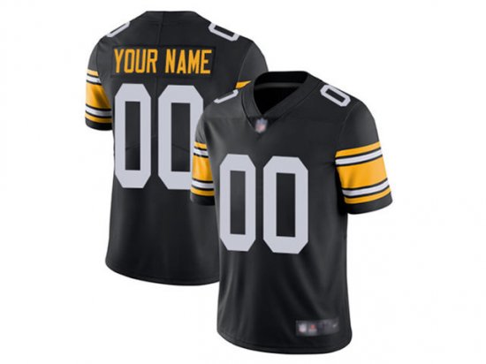 Pittsburgh Steelers #00 Alternate Black Vapor Limited Custom Jersey